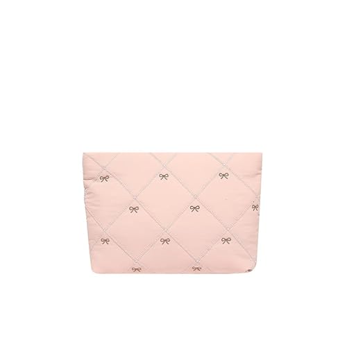 Generische Frauen süße Bogenspeicherbeutel gesteppte Clutch -Tasche große Sticktasche (Pink) von Generic