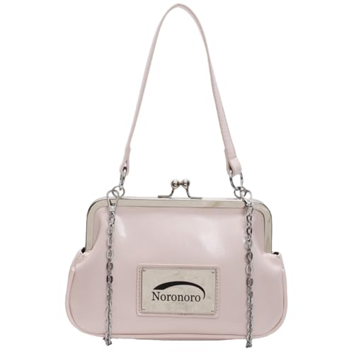 Generische PU Lederschale Kupplungsbeutel mit ketten eleganter Pendelkörperbodentasche (rosa) von Generic