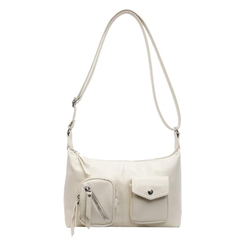 Generische kleine Einkaufstasche mehrere Taschen Einfache Reißverschluss -Umhängetasche für Frauen (beige) von Generic