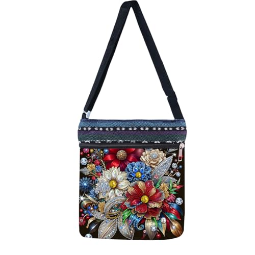 Generisches Eimer Kalb Diamant Malerei Einkaufstasche Diamant Art Umhängetasche Diamant Malerei Crossbody Bag 5d Edelstein Punkte Art Messenger -Tasche für Erwachsene Anfänger von Generic