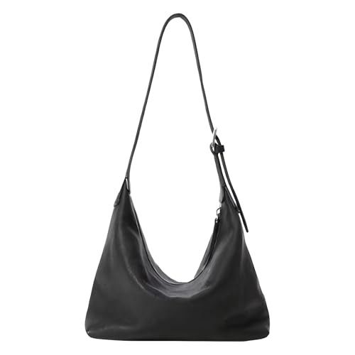 Generisches PU Leder Casual Tote Tasche große Kapazität Umhängetasche Pendelhandtasche (schwarz) von Generic