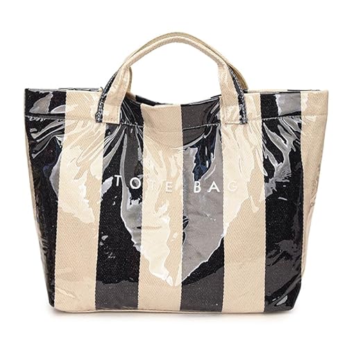 Generisches PVC All-Match-Umhängetasche mit großer Kapazität stilvoller Buchstabierhandtasche (schwarz) von Generic