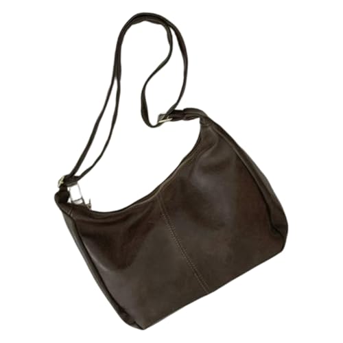 Generisches Pu Leder Crossbody Bag Umhängetasche Einstellbare Achselstasche für Frauen (Kaffee) von Generic