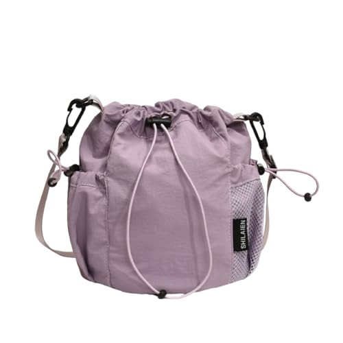 Generisches kleines Nylon -Einkaufstasche Sport Travel Crossbody Buet Bag Draw String Bag (lila) von Generic