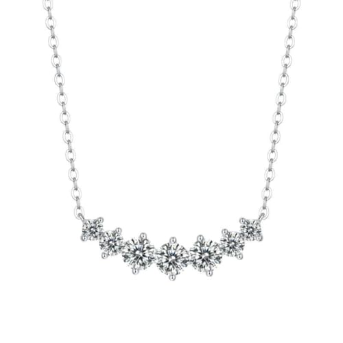 Geometrische Halskette Damen neue glänzende Nische Kupfer Intarsien Zirkon Anhänger Halskette modisches und High-End-Temperament von Generic