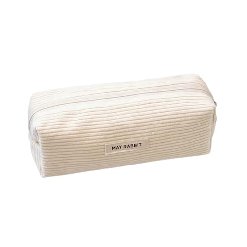 Gerippte Samt Bleistifttasche - Gerippte Samt-Stifttasche Organizer | Modische Schminktasche | Schminktasche aus weichem geripptem Samt | Cancell Tasche von Generic