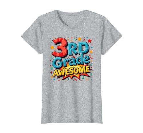 Geschenk für Jungen der 3. Klasse T-Shirt, Damen, Grau Meliert, XS von Generic