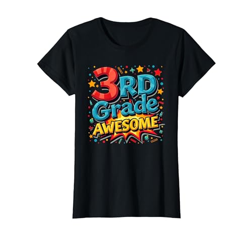 Geschenk für Jungen der 3. Klasse T-Shirt, Damen, Schwarz, XS von Generic