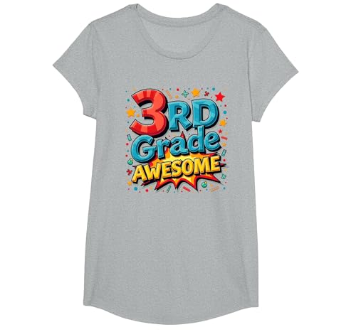 Geschenk für Jungen der 3. Klasse T-Shirt, Girls, Grau Meliert, XS Geschenk für Jungen der 3. Klasse T-Shirt, Girls, Grau Meliert, XS von Generic