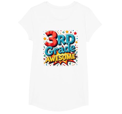 Geschenk für Jungen der 3. Klasse T-Shirt, Girls, Weiß, XS von Generic