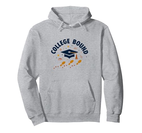 Geschenk für zukünftige Absolventen von College-Bound Kids Pullover Hoodie, Unisex für Erwachsene, Grau Meliert, XL von Generic