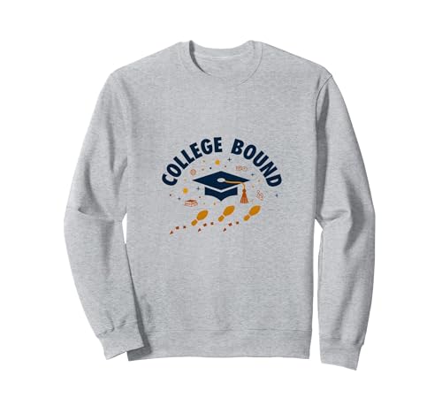 Geschenk für zukünftige Absolventen von College-Bound Kids Sweatshirt, Unisex für Erwachsene, Grau Meliert, M von Generic