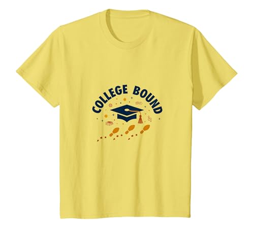 Geschenk für zukünftige Absolventen von College-Bound Kids T-Shirt, Kinder, Gelb, 140 von Generic