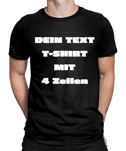 Geschenk mit Namen personalisiert T-Shirt Herren Frauen personalisiert mit Namen - Aufdruck selbst gestalten und Wunschtext einfügen Herren Männer T-Shirt von Generic