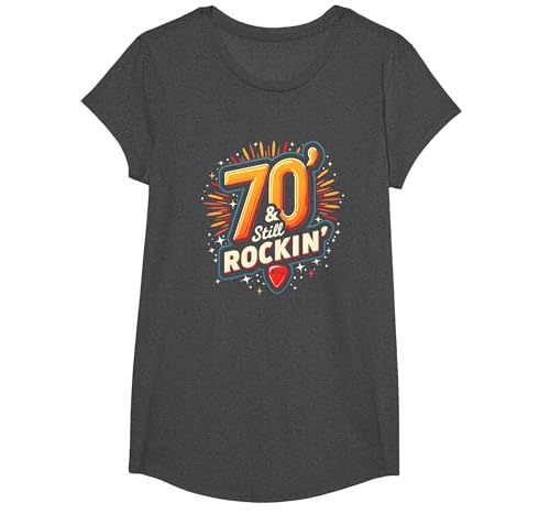 Geschenk zum 70. Geburtstag für Männer – 70 & Still Rockin' T-Shirt, Girls, Anthrazit Meliert, XS Geschenk zum 70. Geburtstag für Männer – 70 & Still Rockin' T-Shirt, Girls, Anthrazit Meliert, XS von Generic