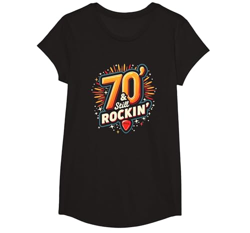 Geschenk zum 70. Geburtstag für Männer – 70 & Still Rockin' T-Shirt, Girls, Schwarz, XS Geschenk zum 70. Geburtstag für Männer – 70 & Still Rockin' T-Shirt, Girls, Schwarz, XS von Generic
