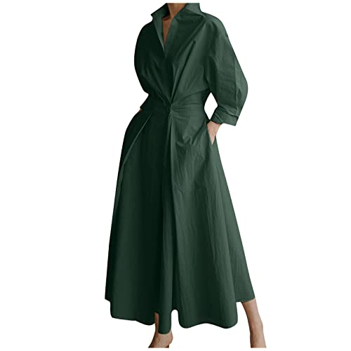 Geschenke Für Frauen Kleid Damen, Kleider Kaufen Apart Kleider Reserved Kleider Cocktailkleid Sieh An Kleider Elegante Etuikleider Für Hochzeit Volantröcke Hochzeit (Dunkel Grün, XL) von Generic