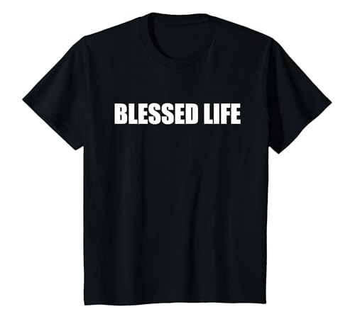 Gesegnetes Leben T-Shirt, Kinder, Schwarz, 116 von Generic