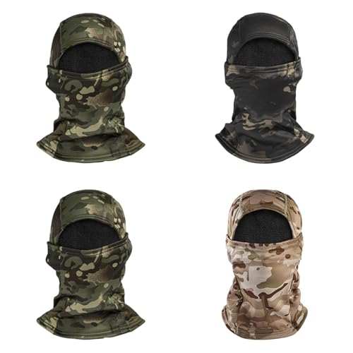 Gesichtsmaske,Balaclava Tarnung Vollmaske Winddicht Leicht Balaclavas Sturmhaube UV-Schutz Sturmhaube für Herren Damen Outdoors Sport Motorrad Fahrrad Ski Jagd Militär Taktischer Helm von Generic