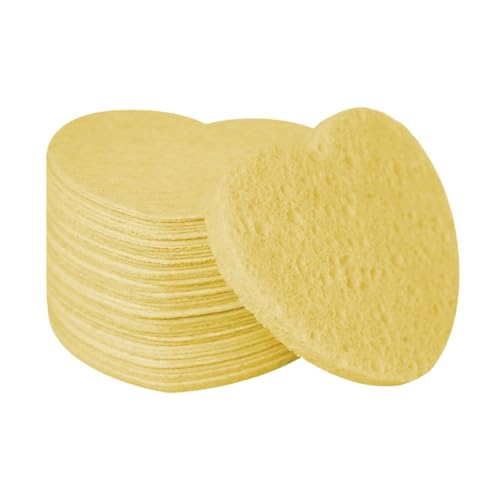 Gesichtsschwämme in Herzform - Weiche und sanfte Make-up-Entferner,Peeling-Schwämme für das Gesicht | 50 herzförmige Gesichtsschwämme Gesichtsschwämme Gesichtsschwämme Natürliche Reinigungstabletten von Generic