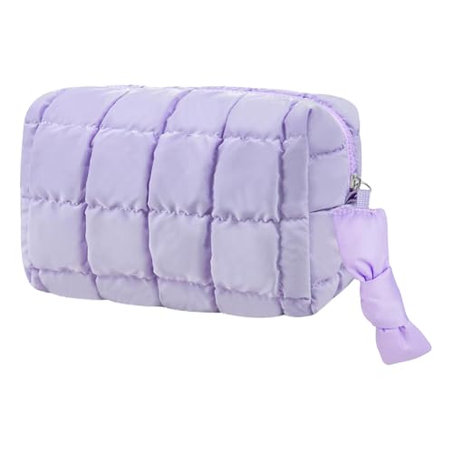 Gesteppte Baumwollpuffer Make -up -Beutel süße Make -up -Tasche for Frauenreisen (Rose Rot) von Generic