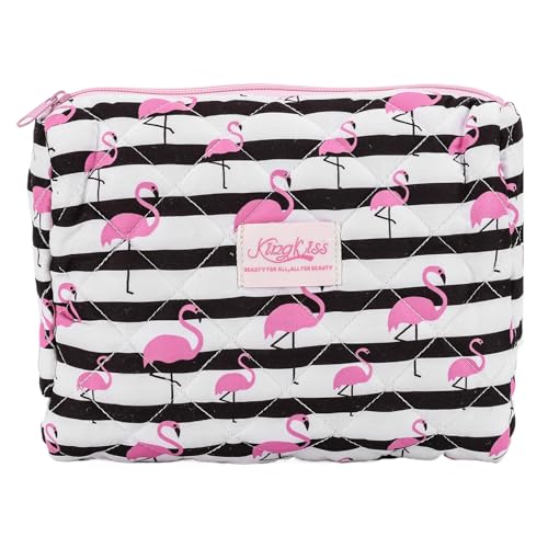 Gesteppte Make -up -Tasche Mode Kosmetische Toilettenbeutel for Frauen Reisen (schwarz m) von Generic