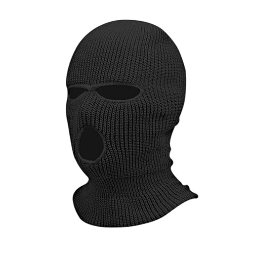 Gestrickte Sturmhaube mit 3 Löchern Volle Gesichtsabdeckung Winter Vollgesicht Sturmmaske Gestrickte Sturmhaube mit 3 Löchern Volle Gesichtsabdeckung Winter Vollgesicht Sturmmaske von Generic