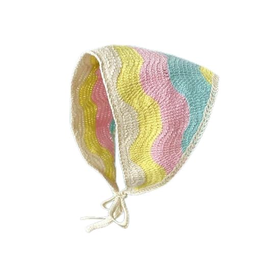 Gestricktes Dreieck-Stirnband, modische kleine Blume, pastoraler Stil, Kopftuch, Mütze, handgefertigt, gehäkeltes Stirnband, Handtuch, Mädchen(G) von Generic