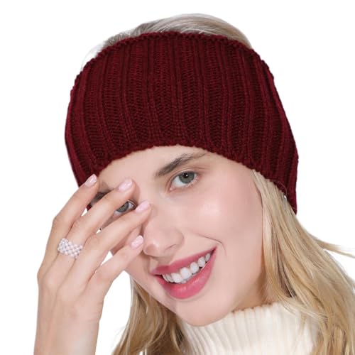 Gestricktes Stirnband für Damen, Winter Haarband Damen | Winter Gehäkeltes Haarband | Multifunktionales Stirnband für Damen, Ohrenwärmer p von Generic