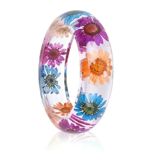 Getrocknete Blume Harz Armband Echte Blume Harz Armband Stilvolles und Mode Mädchen Geschenk, Kunstharz von Generic