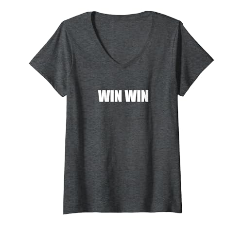 Gewinnen Gewinnen T-Shirt mit V-Ausschnitt, Damen, Anthrazit Meliert, XXL von Generic