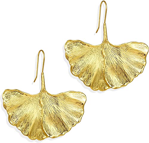 Ginkgo Blatt Pflanze baumeln Tropfen Haken Ohrringe Party Schmuck Geschenk für Frauen Teenager Mädchen Geburtstag Weihnachten Freunde Geschenk Schön und praktisch von Generic