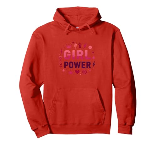 Girl Power: Stärkung der weiblichen Stärke und Einheit Pullover Hoodie, Unisex für Erwachsene, Rot, L von Generic