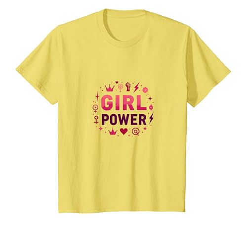 Girl Power: Stärkung der weiblichen Stärke und Einheit T-Shirt, Kinder, Gelb, 98 von Generic