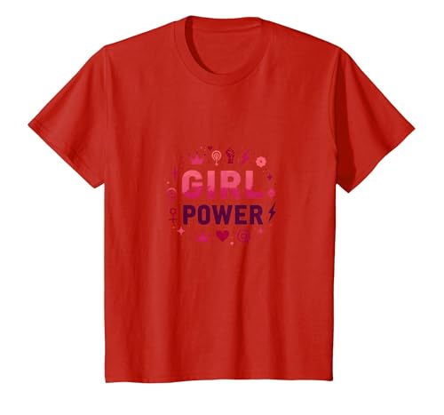 Girl Power: Stärkung der weiblichen Stärke und Einheit T-Shirt, Kinder, Rot, 152 von Generic