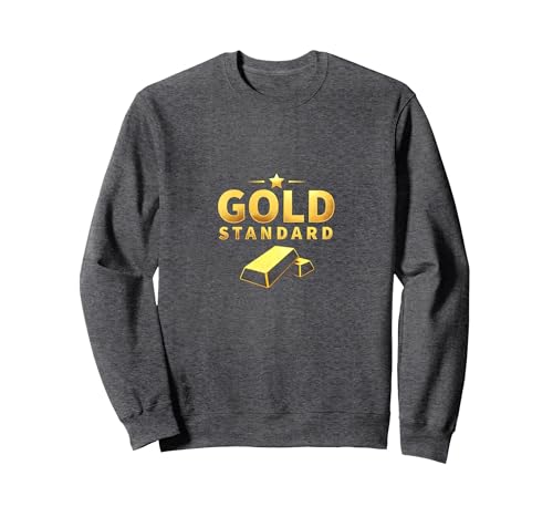 Girls Gold Standard: Luxus Shine Star Design Sweatshirt, Unisex für Erwachsene, Anthrazit Meliert, M von Generic