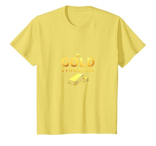 Girls Gold Standard: Luxus Shine Star Design T-Shirt, Kinder, Gelb, 152 von Generic