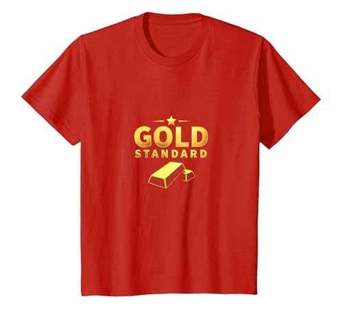 Girls Gold Standard: Luxus Shine Star Design T-Shirt, Kinder, Rot, 128 von Generic