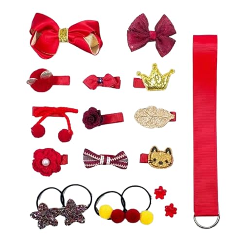 Girls Hair Accessories Kit - Haarschmuck-Set für kleine Mädchen, Haargummi-Armband mit Haarspangen | 18X Anzieh-Haarset für den täglichen Gebrauch, Haarschleifen für Teenager-Mädchen von Generic