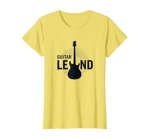 Gitarrenlegende Rockstar-Musiker E-Instrument für Herren T-Shirt, Damen, Gelb, XS Gitarrenlegende Rockstar-Musiker E-Instrument für Herren T-Shirt, Damen, Gelb, XS von Generic