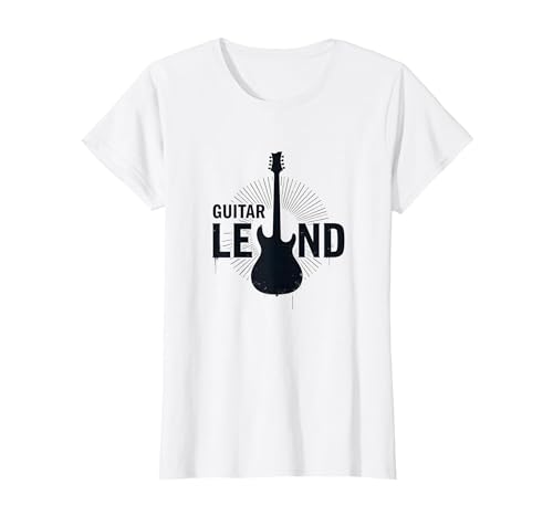 Gitarrenlegende Rockstar-Musiker E-Instrument für Herren T-Shirt, Damen, Weiß, XS Gitarrenlegende Rockstar-Musiker E-Instrument für Herren T-Shirt, Damen, Weiß, XS von Generic