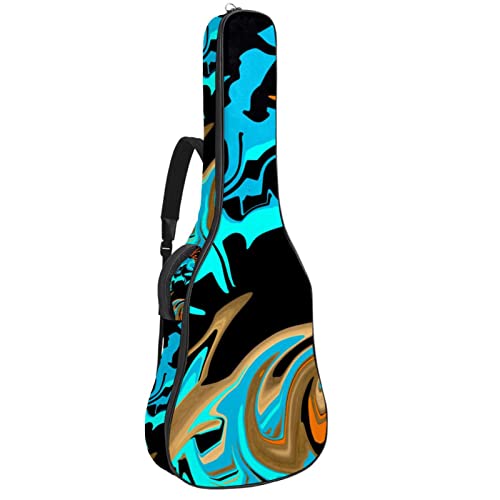 Gitarrentasche für Akustikgitarre – Halloween-Kürbis-Lampen-Gitarrentasche – 104,7 cm / 109,2 cm / 109,2 cm Gitarrentasche – passend für die meisten Gitarr, Mehrfarbig 2, 42.9x16.9x4.7 in, Modisches von Generic