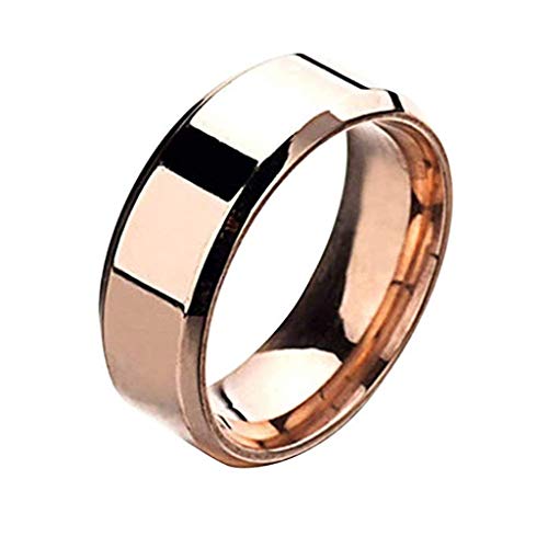 Glänzendes RingtemperamentPartyteens Acryl Ringset, rose gold, 7 von Generic