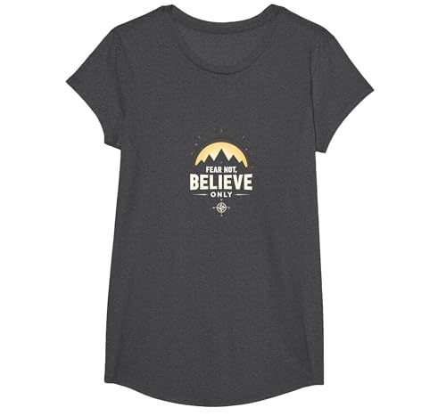 Glaube statt Angst Männer | Fürchte Dich Nicht, glaube nur inspirierend T-Shirt, Girls, Anthrazit Meliert, XS Glaube statt Angst Männer | Fürchte Dich Nicht, glaube nur inspirierend T-Shirt, Girls, Anthrazit Meliert, XS von Generic
