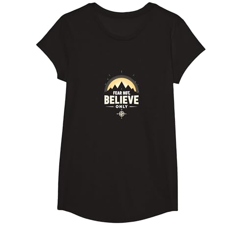 Glaube statt Angst Männer | Fürchte Dich Nicht, glaube nur inspirierend T-Shirt, Girls, Schwarz, XS Glaube statt Angst Männer | Fürchte Dich Nicht, glaube nur inspirierend T-Shirt, Girls, Schwarz, XS von Generic
