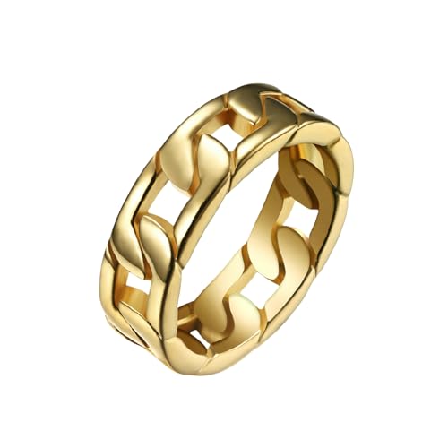 Gliederkettenring aus Titanstahl, trendiger, minimalistischer Unisex-Schmuck für Männer und Frauen Gliederkettenring aus Titanstahl, trendiger, minimalistischer Unisex-Schmuck für Männer und Frauen von Generic