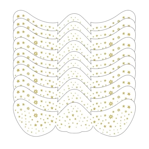 Glitzer-Gesichtsaufkleber – 10 temporäre Augen-Glitzer-Aufkleber, funkelnde Sternenstaub-Make-up-Aufkleber | einfach anzubringende Fake-Spots, funkelndes Festival-Party-Zubehör, wasserfestes Glitzer von Generic
