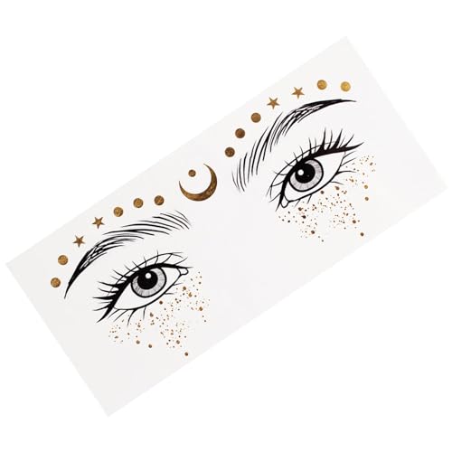 Glitzer-Gesichtstattoo, Glitzer-Gesichtsaufkleber, temporäre Glitzer-Aufkleber, langlebig, temporäre Gesichtsaufkleber, temporäre Gesichtsaufkleber, schöne Aufkleber von Generic