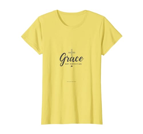 Gnade statt Perfektion Christliche Männer Glaube Inspirierend T-Shirt, Damen, Gelb, XS Gnade statt Perfektion Christliche Männer Glaube Inspirierend T-Shirt, Damen, Gelb, XS von Generic