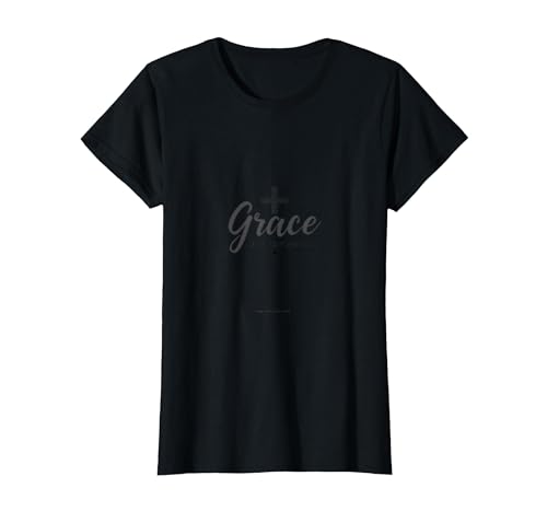 Gnade statt Perfektion Christliche Männer Glaube Inspirierend T-Shirt, Damen, Schwarz, XS von Generic